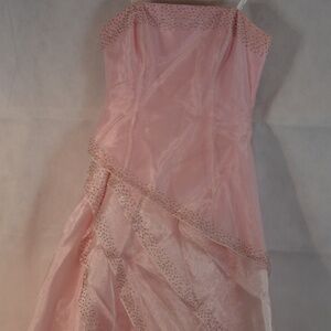 PROM Pink Beaded Dress SZ 1/2